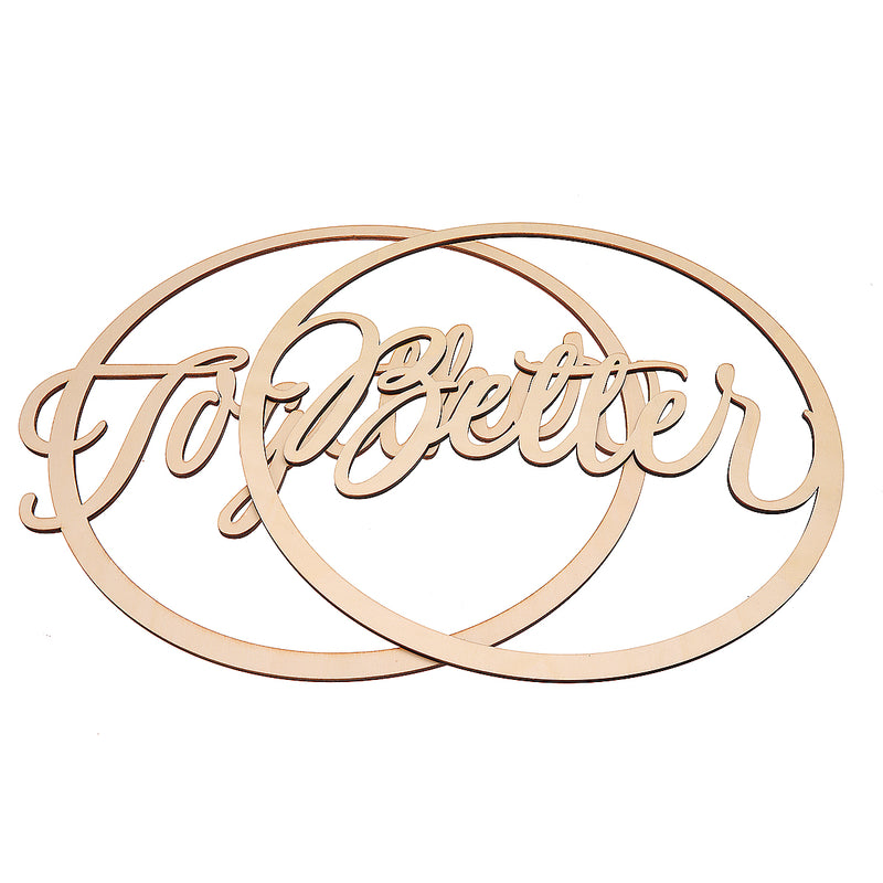 2Pcs Wedding Chair Signs Decorative Wooden Pendants Groom Bride Party Decorations