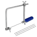 4inch Multifunction Fretsaw Hand Coping Saw Jig Saws Frame Hobby Woodworking Tools with 3Pcs Spiral Blades