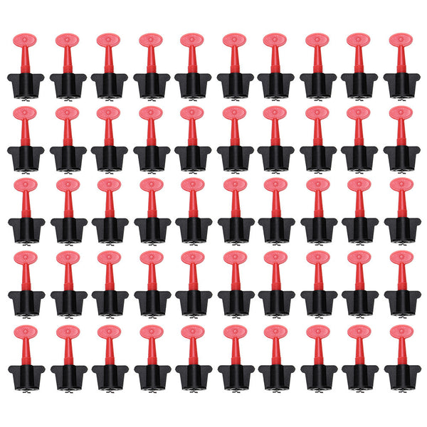 50pcs Reusable Tile Spacers Leveler T-lock Floor Tool Leveling Positioning System Kit