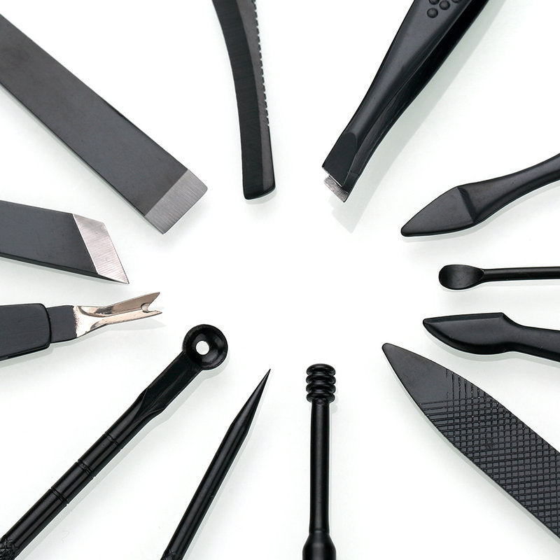 18Pcs Stainless Steel Pedicure Professional Nail Clipper Set Cuticle Tweezer Manicure Tool Kit