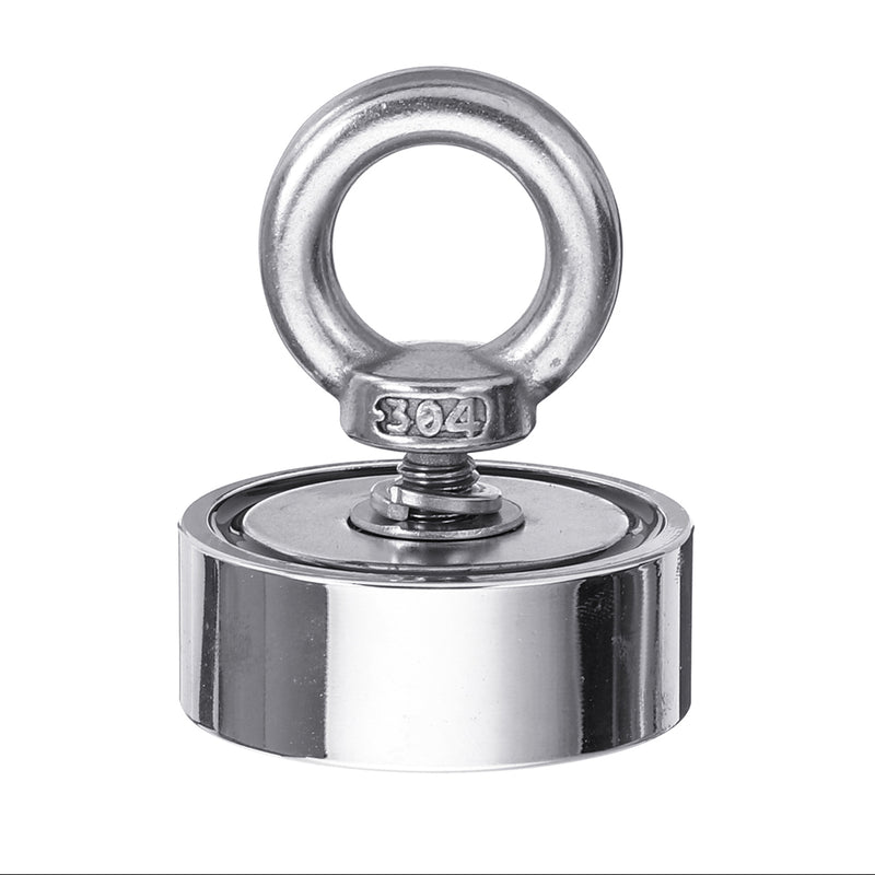 80KG Dual Side Neodymium Recovery Magnet Fishing Magnet Detecting Lifting Salvage Tool