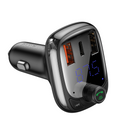 Baseus Dual USB Quick Charging 4.0 Car Charger FM Transmitter Bluetooth Car Kit LCD MP3 Player For iPhone X XS HUAWEI P30 Oneplus 7 XIAOMI MI9 MI8 S10 S10+
