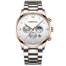 CRRJU 2159 Creative Sun Moon Men Business Style Chrono 316L Stainless Steel Strap Quartz Watch