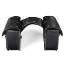 Pair Black PU Leather Motorcycle Modified Tool Bag Luggage Saddlebags For Harley