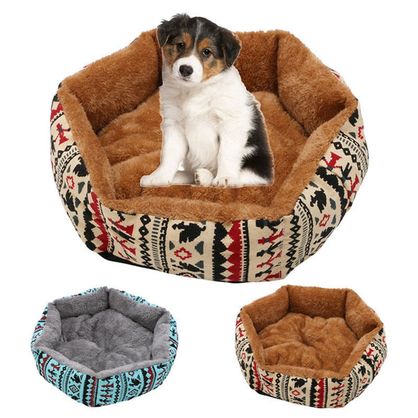 48cm Pet Dog Cat Bed Soft Cushion Winter Warm Kennel Mat Pad Blanket Gift