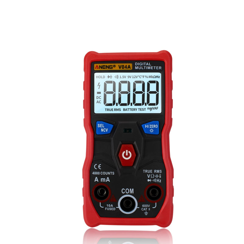 ANENG V04A Automatic Intelligent Gear Recognition Electrician NCV Pocket True RMS Digital Multimeter 4000 Counts NVC Test Temperature Measurement