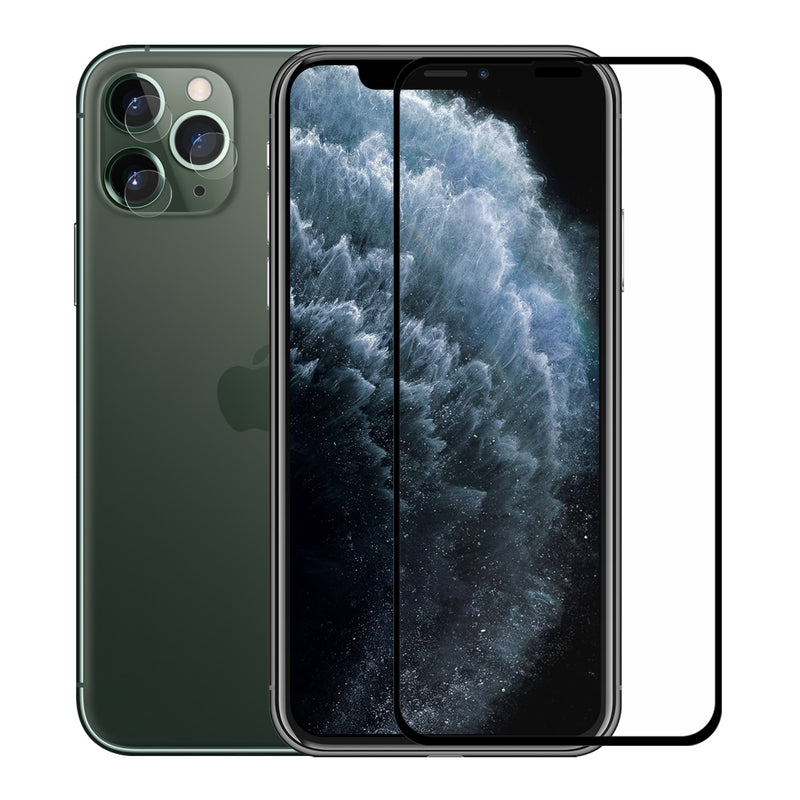 Enkay Full Glue Tempered Glass Screen Protector + Rear Camera Lens Protector for iPhone 11 Pro Max