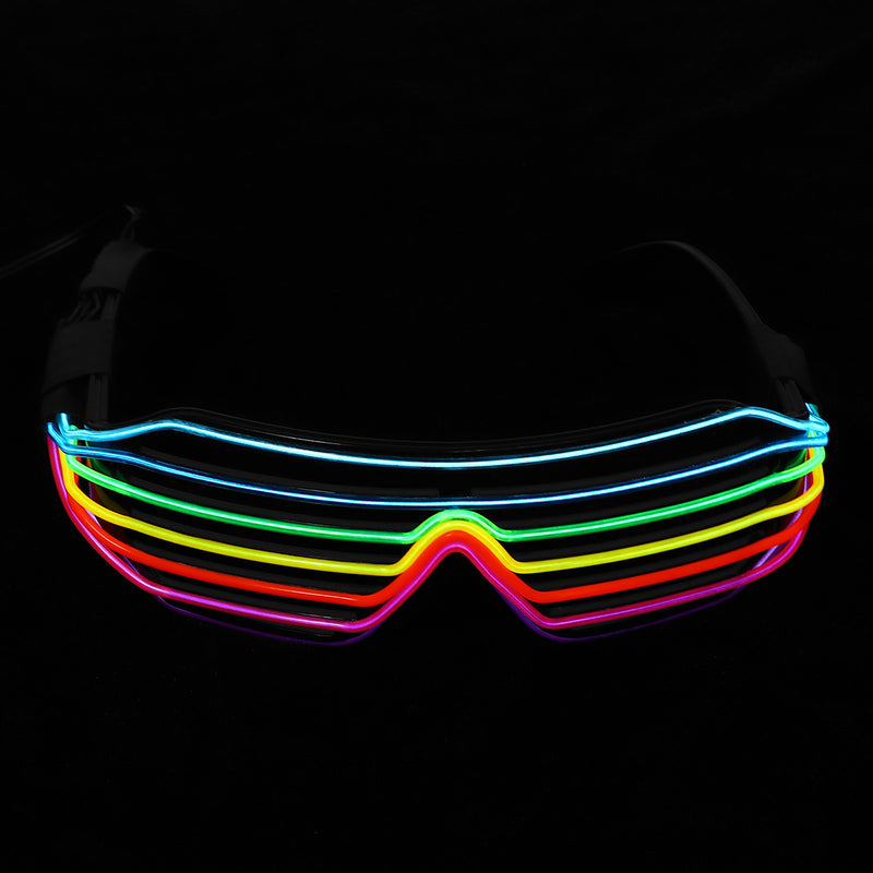 LED Glow EL Glasses Party Flashing Festival Neon Wire Bar Party Light Up Blink Goggles