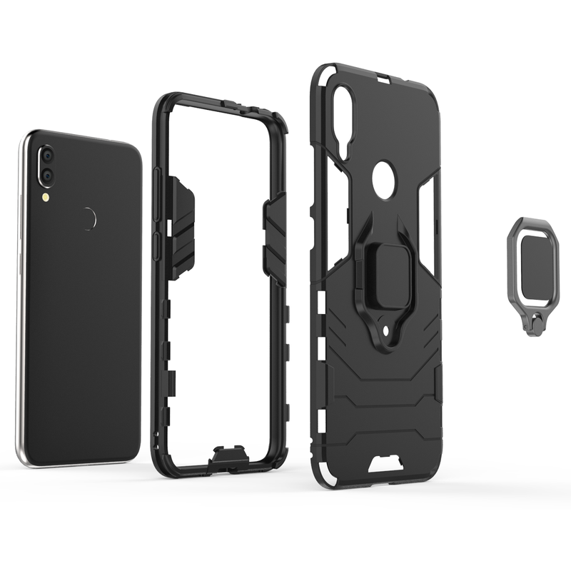 Bakeey Armor Magnetic Card Holder Shockproof Protective Case For Xiaomi Redmi Note 7 / Redmi Note 7 PRO
