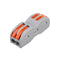 Minleaf TS2 15 Pcs 2Pin Wire Docking Connector Termainal Block Universal Electric Cable Wire Connector Terminal Butt Joint Cable Connector 0.08-4.0mm