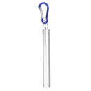 Stainless Steel Portable Reusable Collapsible Drinking Straw and Cleaning Brush
