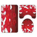 Honana 4PCS Bathroom Waterproof Shower Curtain Pedestal Rug Toilet Seat Covers Bath Mat Bathroom Decor