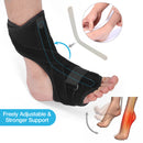 Plantar Fasciitis Night Splint Drop Foot Support Orthotic Brace with Hard Spiky Massage Ball for Effective Relief from Achilles Tendonitis Heel Pain Plantar Fascia Drop Foot Bendable Aluminum Strip