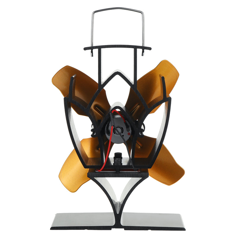 4 Blade Heat Powered Stove Fan Silent Wood Log Burner Fireplace Eco Fan No Electricity No Battery Heating Distribution