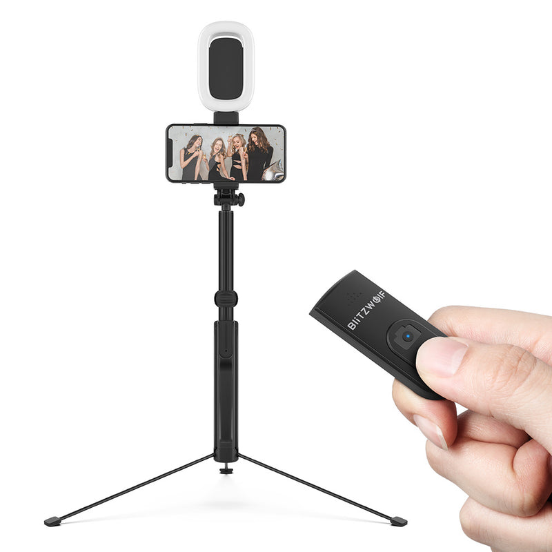 BlitzWolf BW-BS8L Long Extendable 3 in 1 Multi-angle Rotation bluetooth Tripod Selfie Stick