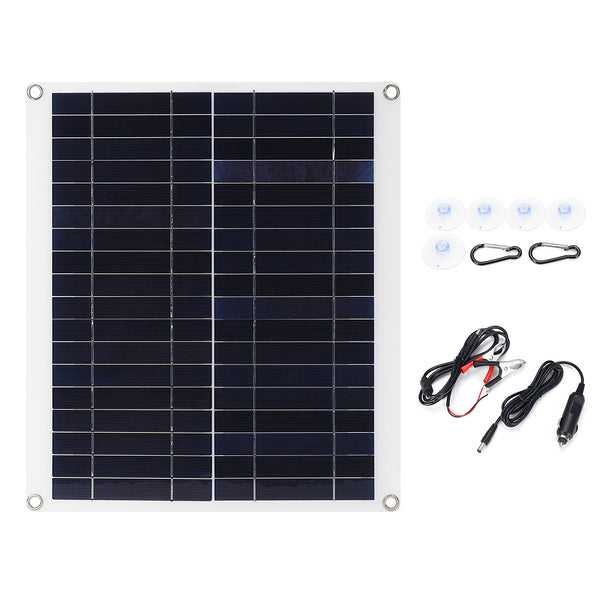 20W 18V Mono Solar Panel Dual 12V/5V DC USB Monocrystaline Flexible Solar Charger IP65 Battery Charger For Car RV Boat