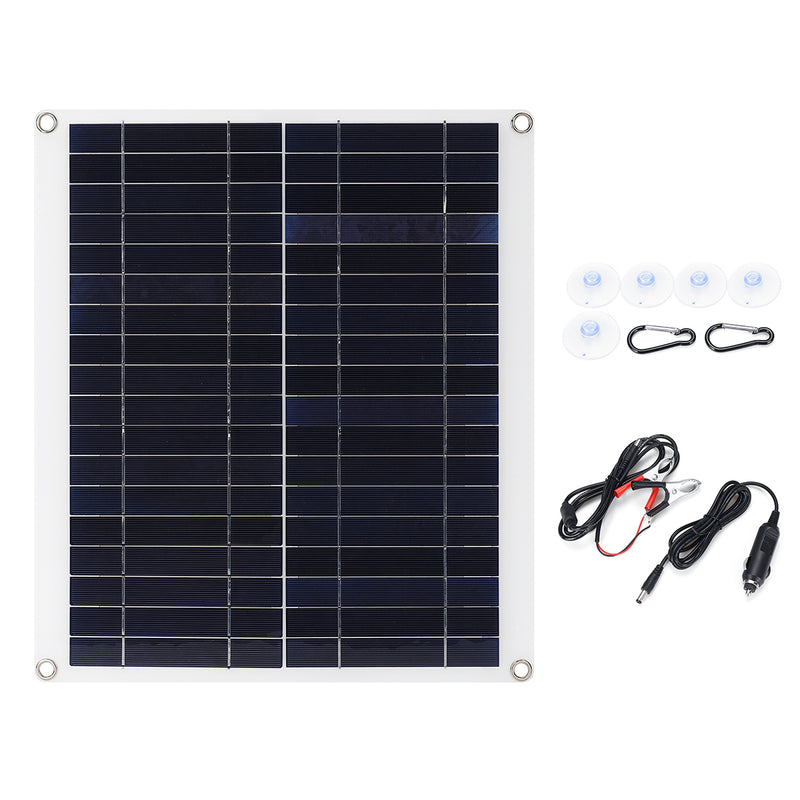 20W 18V Mono Solar Panel Dual 12V/5V DC USB Monocrystaline Flexible Solar Charger IP65 Battery Charger For Car RV Boat