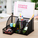 Mrosaa 7 Cell Metal Mesh Desktop Office Pen Pencil Holder Iron Desk Organizer School Supplies