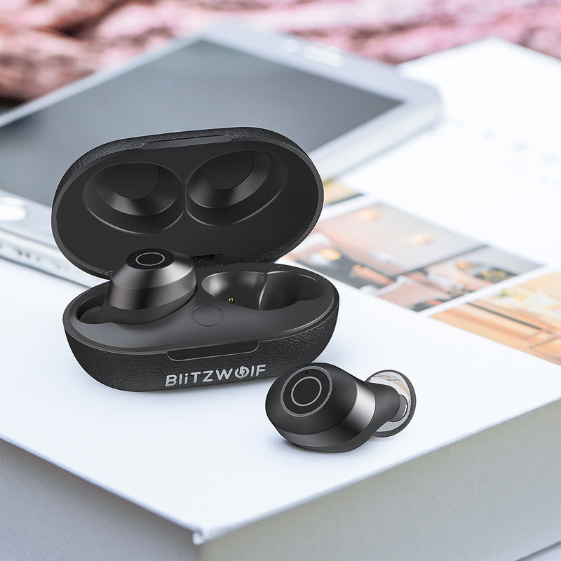 BlitzWolf BW-FYE5 TWS bluetooth V5.0 Earphone Mini Invisible True Wireless Bilateral Call Stereo Headphone with Charging Box