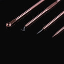 Y.F.M 4pcs Acne Blackhead Remover Needles Set Rose Gold Double Head Pimples Multipurpose Cleansing Tool