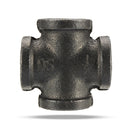 1/2" 3/4" 1" 5 Way Pipe Fitting Malleable Iron Black Outlet Cross Female Tube Connector