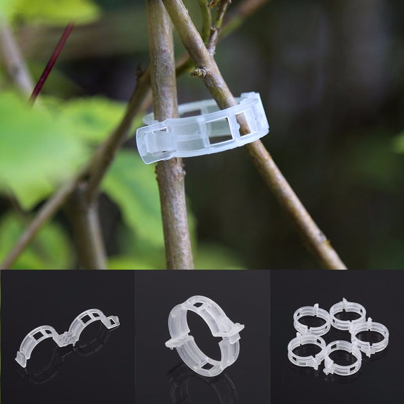 Honana HG-GT1 100Pcs Plant Clip Tomato Vines Bush Vegetable Clip Branch Durable Plastic Sling Clips