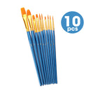 10Pcs Paint Brushes Nylon Hair Brushes for Acrylic Watercolor Painting Artist Professional Painting Kits Drawing Pen