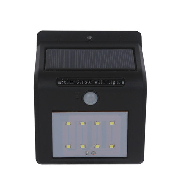 Solar Power 8 LED Security Wall Light PIR Motion Sensor Outdoor Waterproof Lamp
