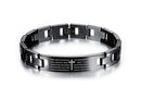 Spanish Bible Lord's Prayer Bracelet Corrosion Cross Stainless Steel Men's Bracelet