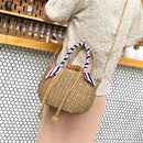 Women Straw Rattan Beach Bag Crossbody Messenger Handbag Tote Outdoor Travel