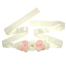 Beauty Kids Flower Girl Satin Silk Flower Sash Belt Wedding Dress Waist Belt
