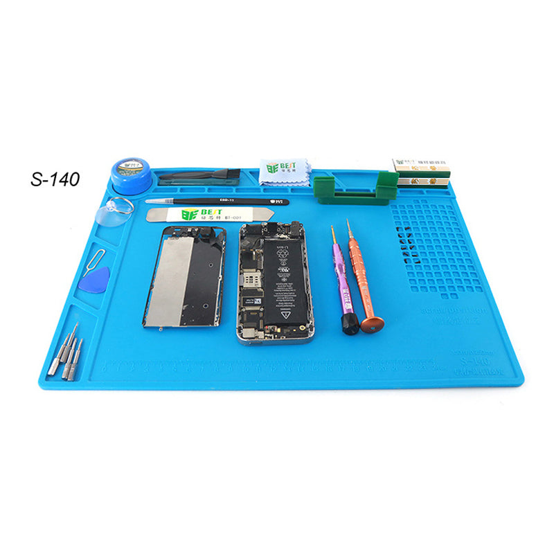 BEST S120 S130 S140 Magnetic Heat Resistant Silicone Pad Desk Mat Maintenance Platform Heat Insulation BGA Soldering Repair Station