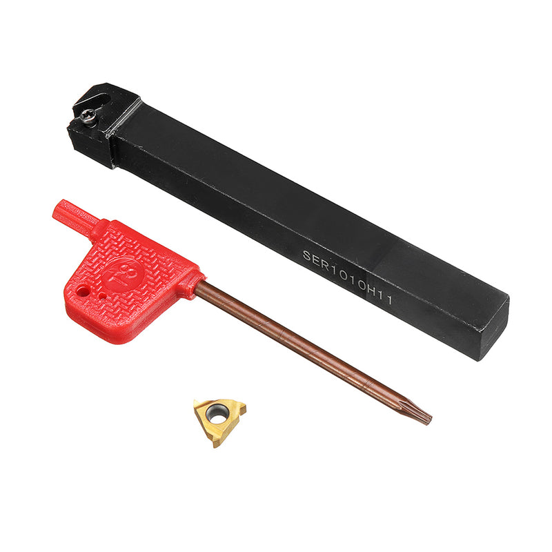 SER1010H11 Turning Tool Holder Threading Lathe Boring Bar with 11ER A60 Carbide Insert