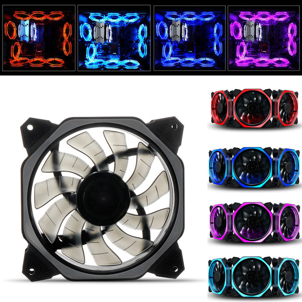 1PC 120mm 3Pin 4Pin Monochrome Color Light Cooling Fan for Desktop PC Computer