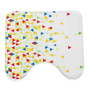 180x180cm Colored Triangle With 12 Hooks Bathroom Shower Curtain and Three-piece Mat Kit