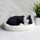 Realistic Sleeping Cat Plush Lifelike Figurine Animal Simulated Model Toys