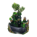 LED Desktop Mini Resin Rockery Garden Landscape Pump Fountain Figurines Home Office