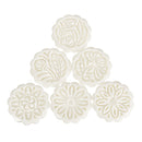 4 Sets Mooncake Pastry Press Mold 100g 50g DIY Flower Pattern Mould Decor w/ 20 Stamps Round Square