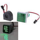 Geekcreit 3 in 1 AC 60-500V 100A Voltmeter Ammeter HZ Hertz Frequency Meter 22mm Digital Current Voltage Amp Signal Light LED Lamp Indicator with CT