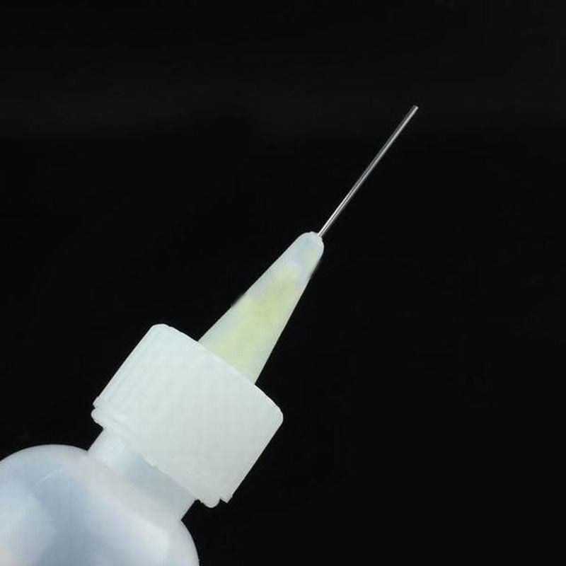 2Pcs 50ml Needle Tip Soldering Liquid Flux Alochol Oil Dispenser Plastic Bottle