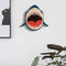 Creative Wooden Hang Clock Shark Shape Wall Watch Silent Mute Clock for Kids Bedroom Wall Decoration Wall Clock