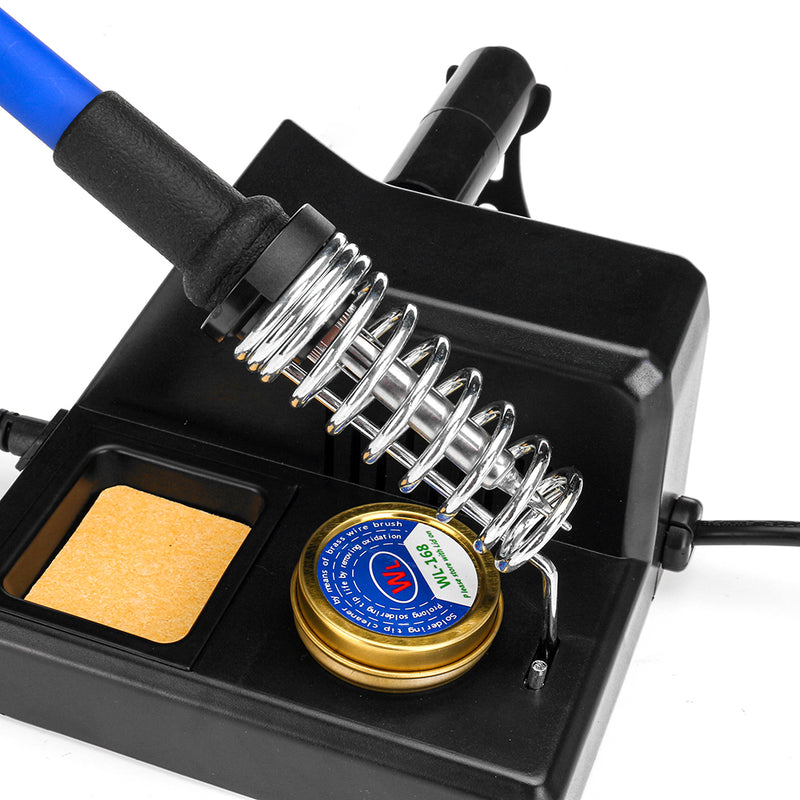 WL168 60W Soldering Station Professional Soldering Iron Station Tool Kit Adjustable Temperature 90-480C with Solder Wire Holder & Soldering Iron Holder