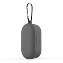 QCY T1S QS2 T2C Earphone Storage Bag Soft Silicone Shockproof Earphone Charging Box Cover Case with Metal Hook