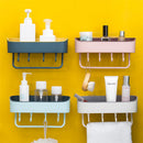 Bathroom Shelf Organizer Bath Shower Gel Shampoo Holder Storage Rack Punch Free