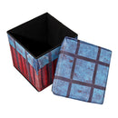 Footstool Sofa Ottoman Folding Footrest Seat Lounge Home Storage Baskets