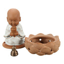 Ceramic Incense Burner Backflow Holder Porcelain Monk Bonze Stove Home Decor