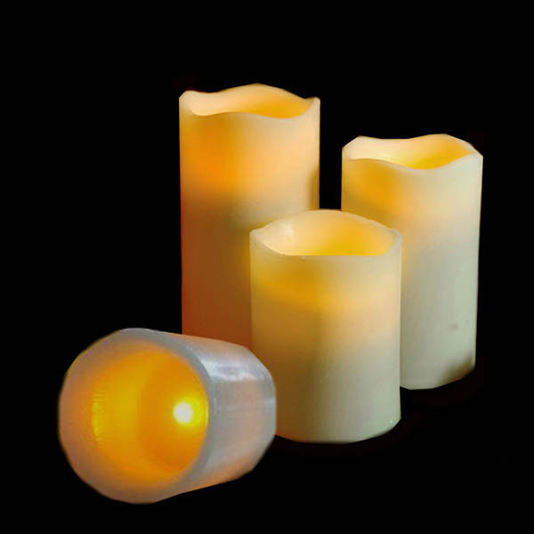 Cylindrical Flickering LED Candle Light Flameless Garden Yard Christmas Lamp Decoration