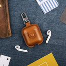 USAMS US-BH475 Earphone Bag Genuine Leather Protective Case Storage Cover for Airpods TWS Earphone