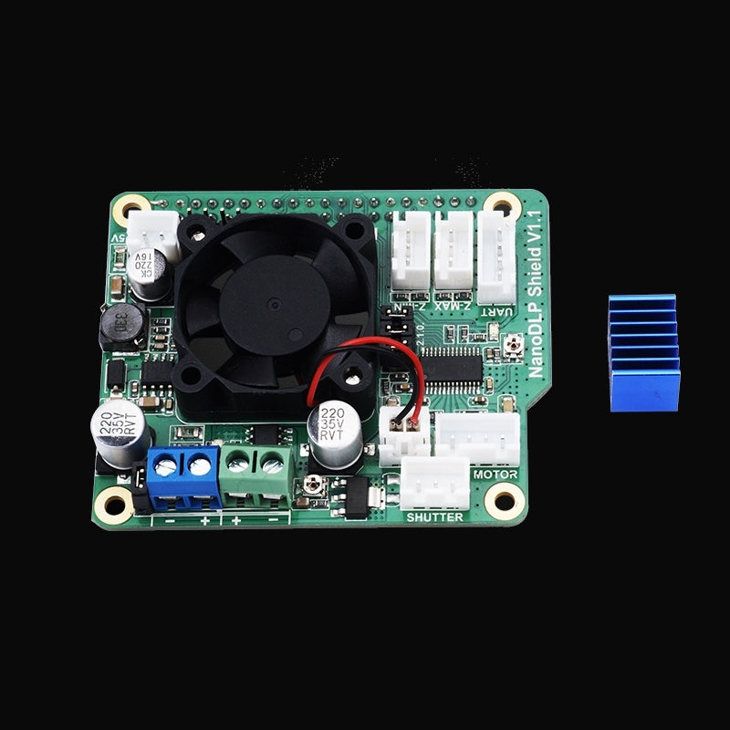 NanoDLP Shield V1.1 Expansion Board With DRV8825 Controled MOS For Raspberry Pi 3B