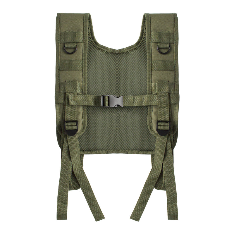 Tactical H-Harness Waist Battle Belt Suspenders Hunting Molle Vest Chest Rig